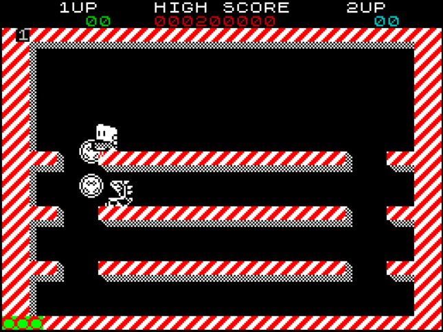 Bubble Bobble - ZX Spectrum game screenshot (1987) by Firebird